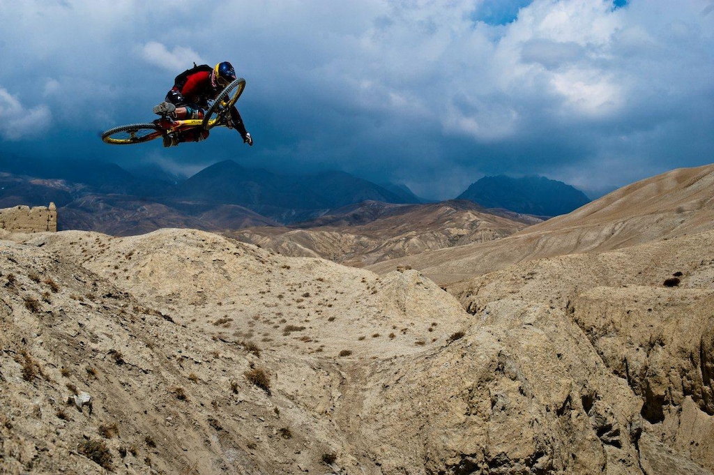 Darren Berrecloth in Nepal, filming for "Where the Trail Ends"