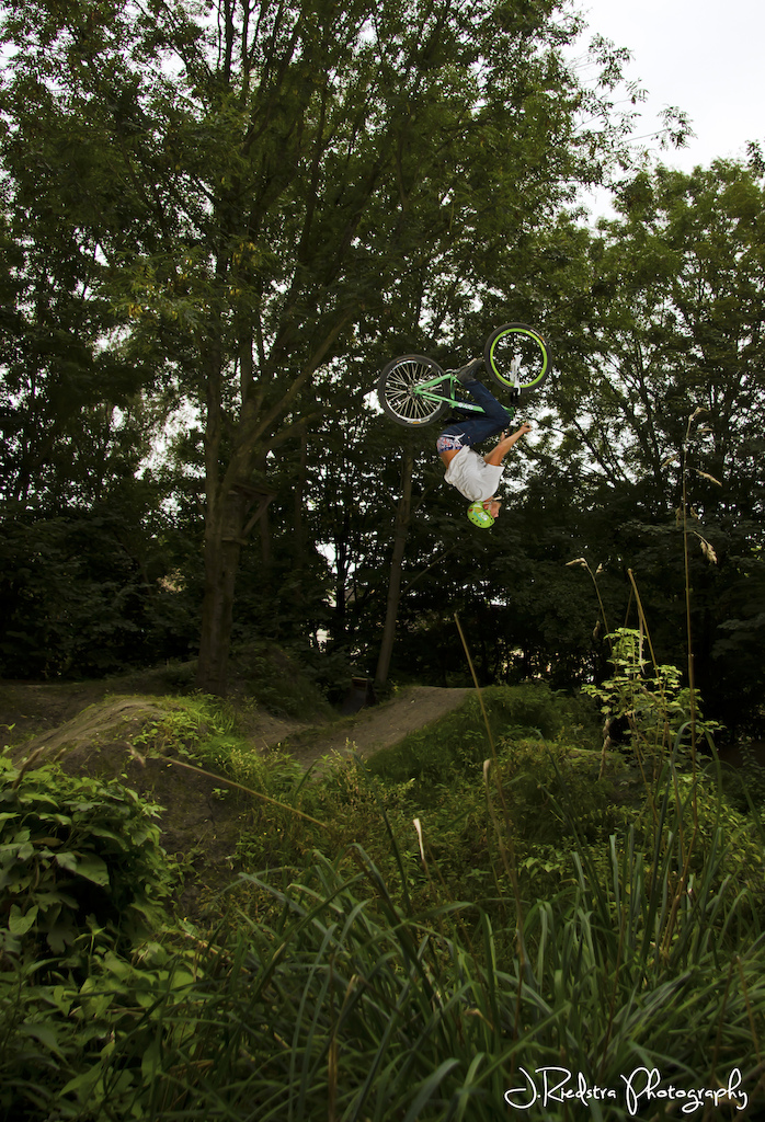 Jeremy doing a sweet backflip