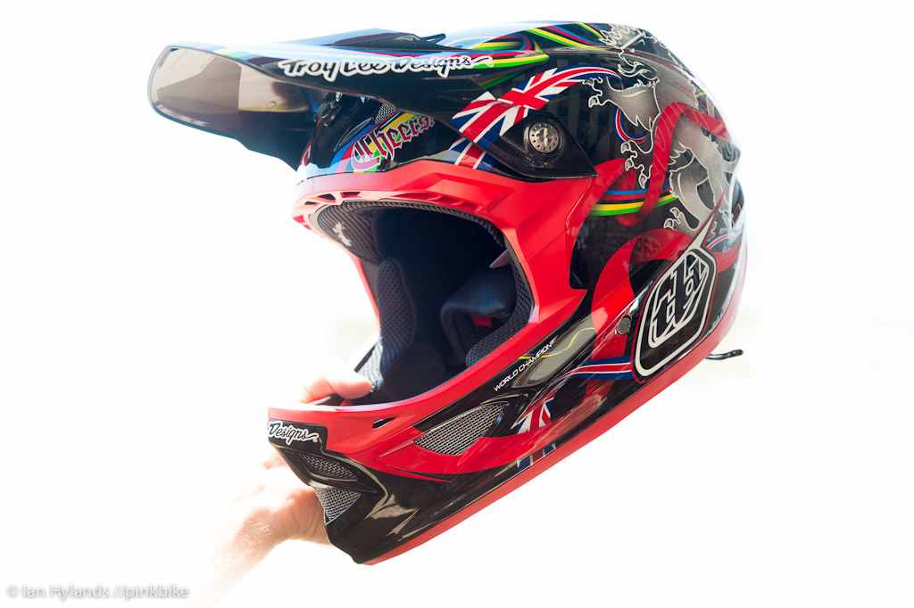 The Troy Lee Designs D3 helmet with Steve Peat graphics, you can buy this one...