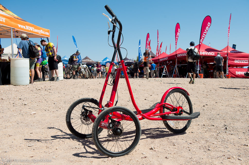 The Street Strider. Elliptical excercise machines have been around for a while, and now they're super trendy in the bike world. Basically a stair climber with wheels...