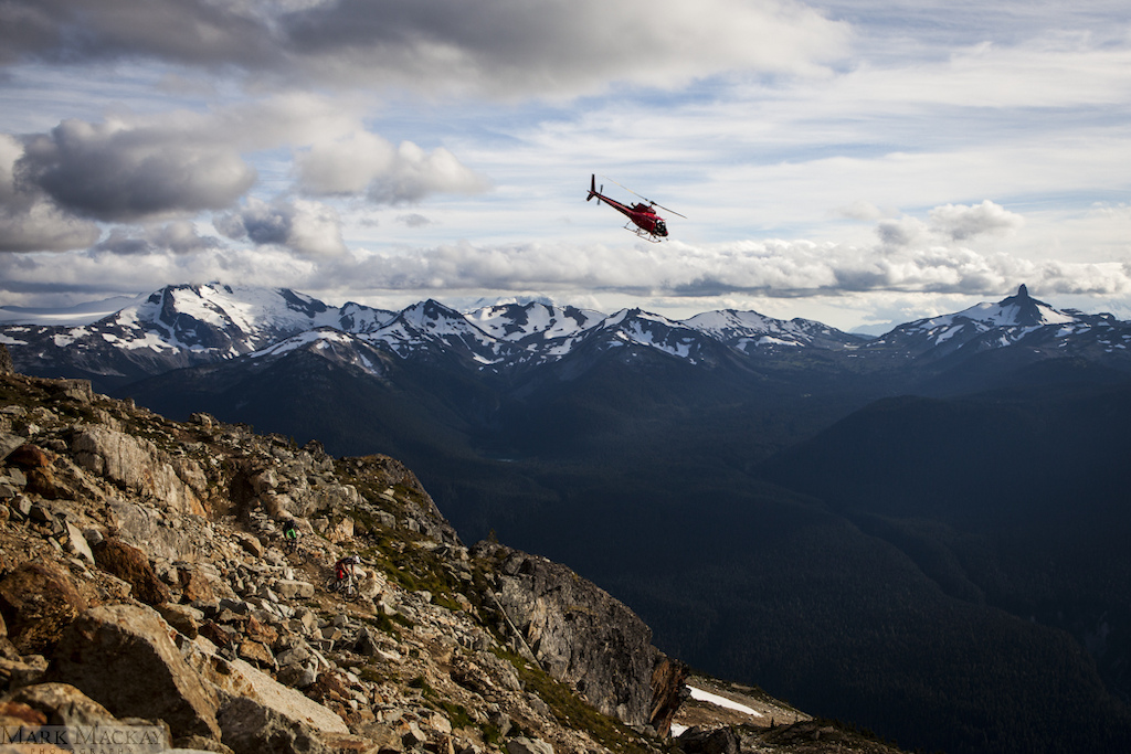 The only thing better than riding Top of the World is riding Top of the World with a heli chasing you.