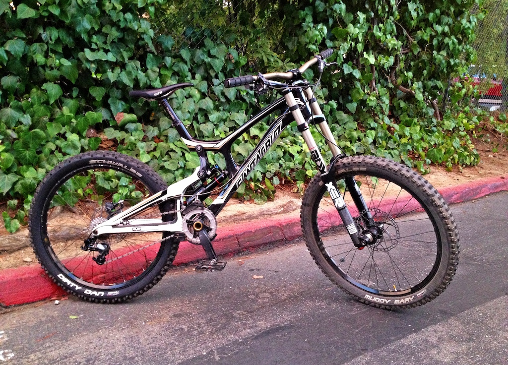 Santa Cruz V10c; new Vivid Air R2C, X9 Type 2 rear derailleur, rotors. New brakes coming.