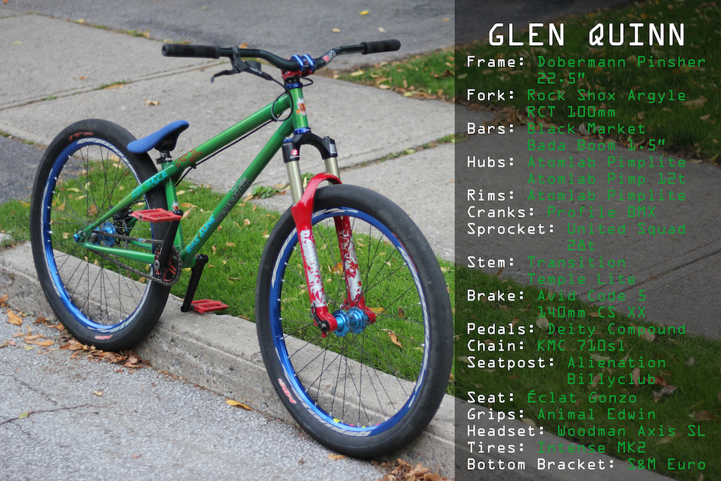 Late 2012 bike check for Glen Quinn