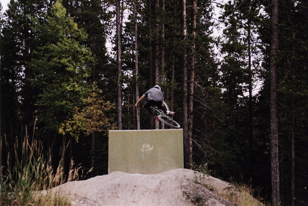 Gabe getting flat in Canmore.
