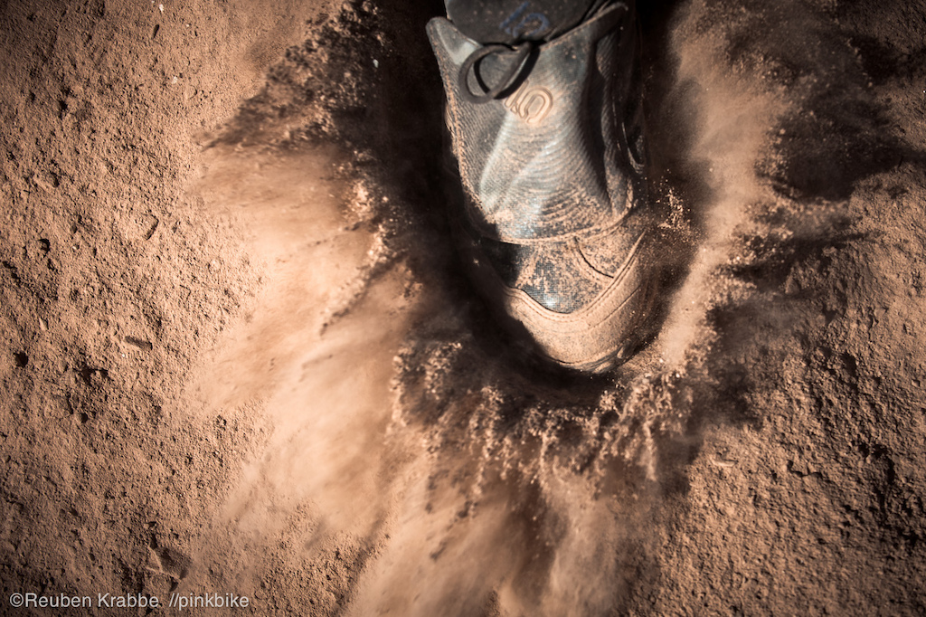 Dust fills the rampage site 4-6 inches deep in some places