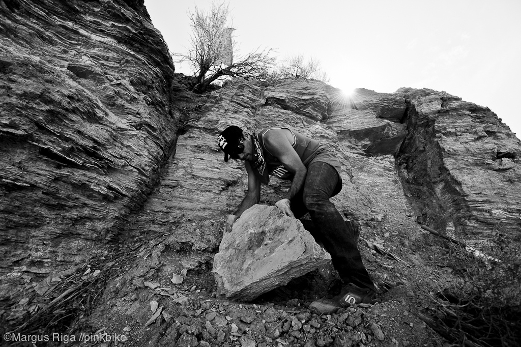 Thomas Vanderham putting the finishing touches on his line.
