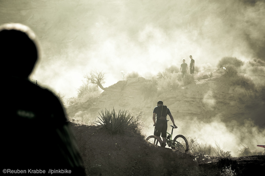 The morning started with unusually still air. Dust hung until it settled to the ground instead of moving off.