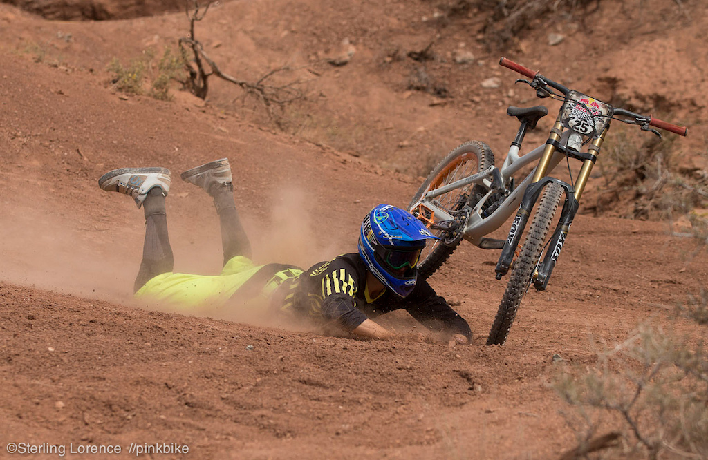 Howey…trying to up the ante on his qulaifying run number 1, at 2012 Redbull Rampage