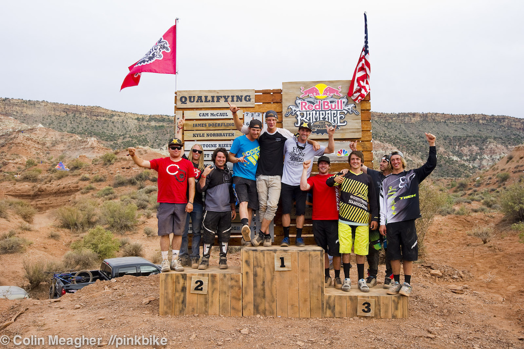 The qualifiers--minus a few riders who took off to rest up after a long hard day on the hill.