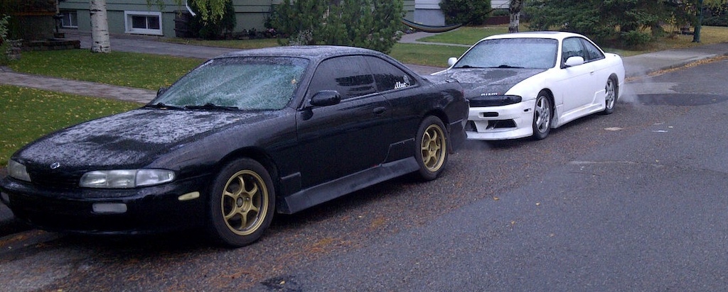 My two cars. Both 1995 Nissan 240sx S14.