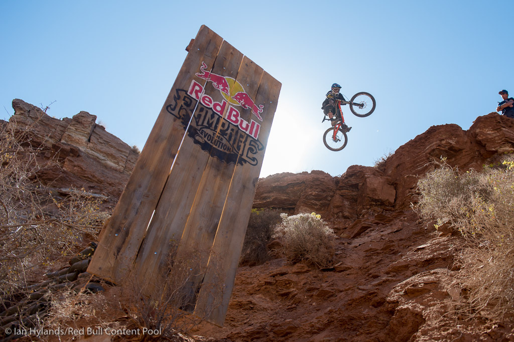 Kyle Strait hasn t been riding a lot here at Rampage but whenever he gets on his bike he kills it. Hoping he has a solid clean run tomorrow it would be sick to see him on the podium again.