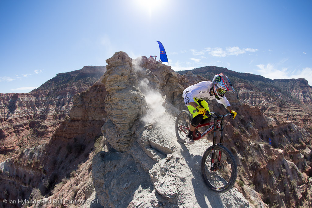 Zink was looking great all day, with some big plans for tomorrow. But then he overjumped the canyon gap and this years Rampage may well be over for him...