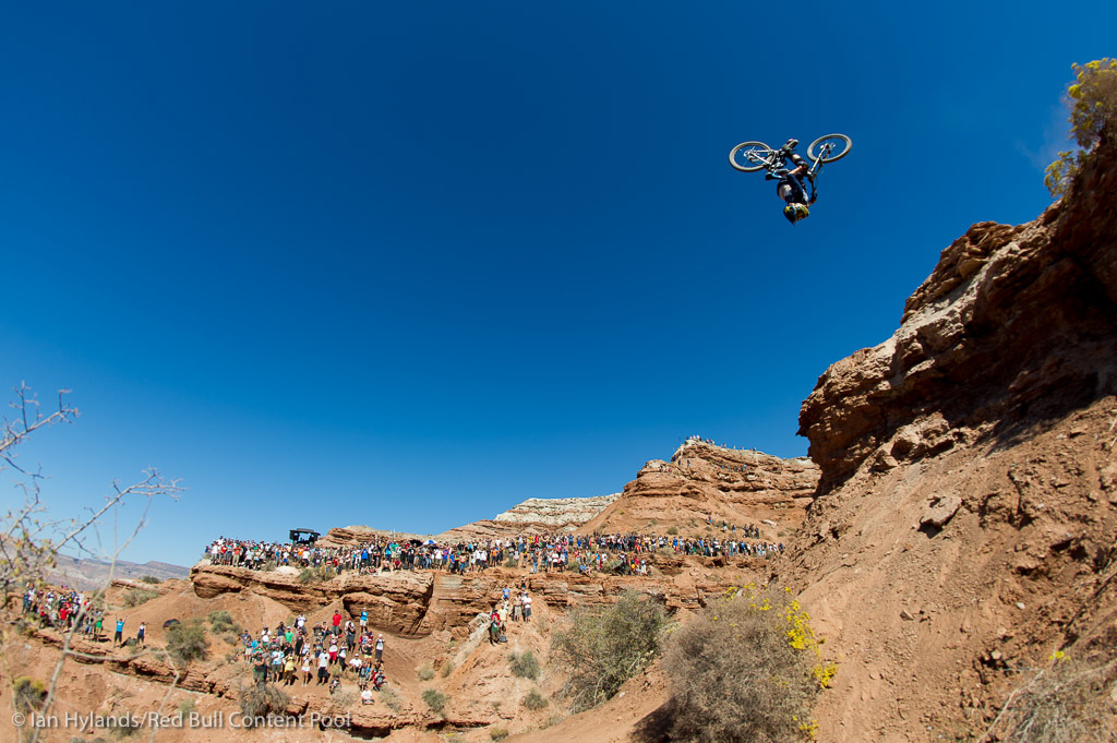 Kurt Sorge rides to the win at Red Bull Rampage in Virgin Utah on 7 October 2012