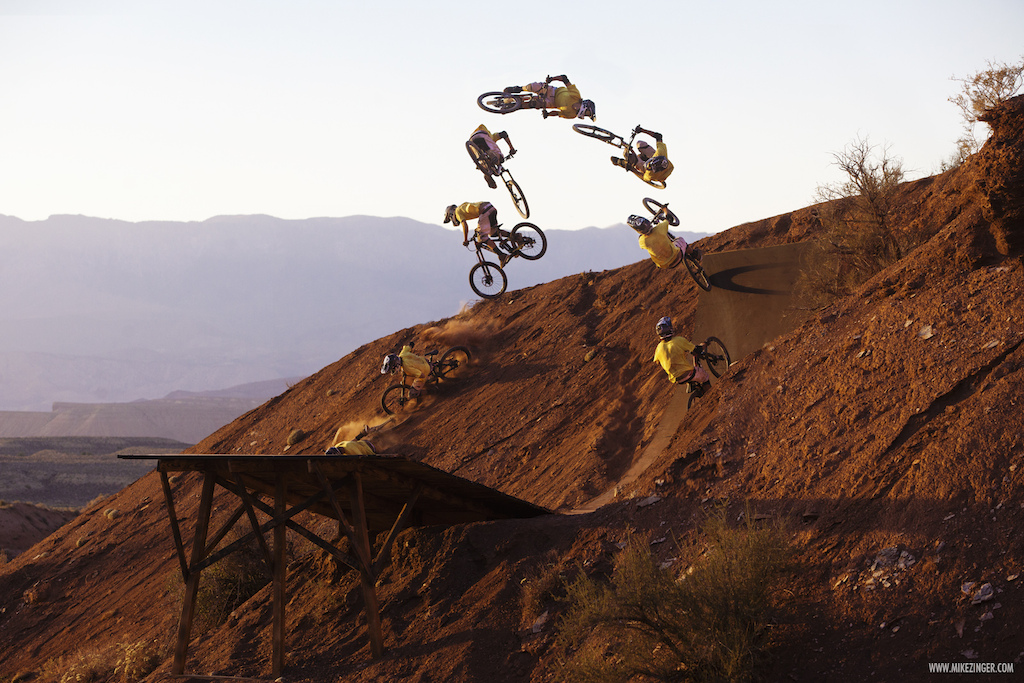 Brett Rheeder going for a oppo flair at the 2012 Redbull Rampage but the landing was just a little to soft