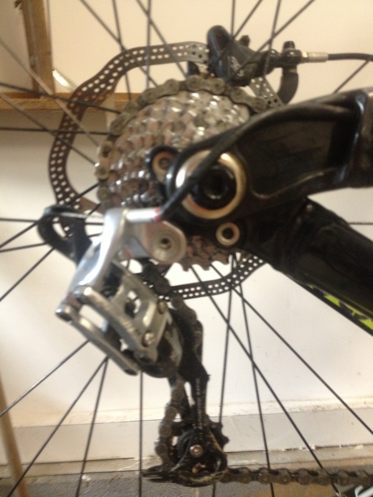 Stock cassette and deralier on a Devinci Wilson RC