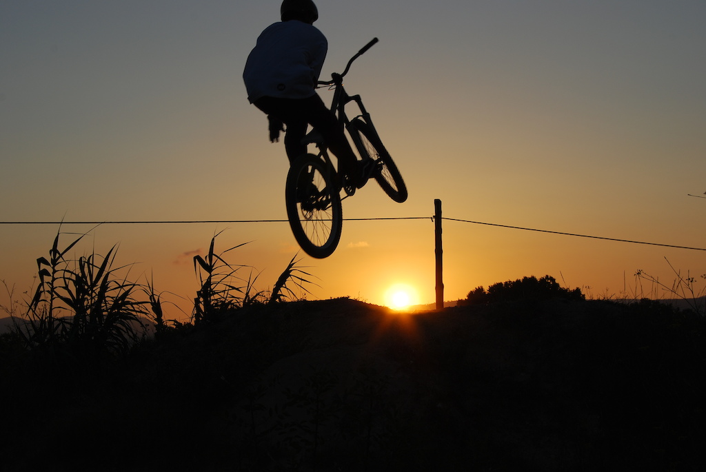 An old picture riding dirt. Barspin