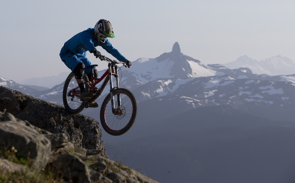 Mountain bike rider Paul Stevens is seen riding on Whistler mountain in Whistler, B.C. Saturday, August 11, 2012. THE CANADIAN PRESS/Jonathan Hayward