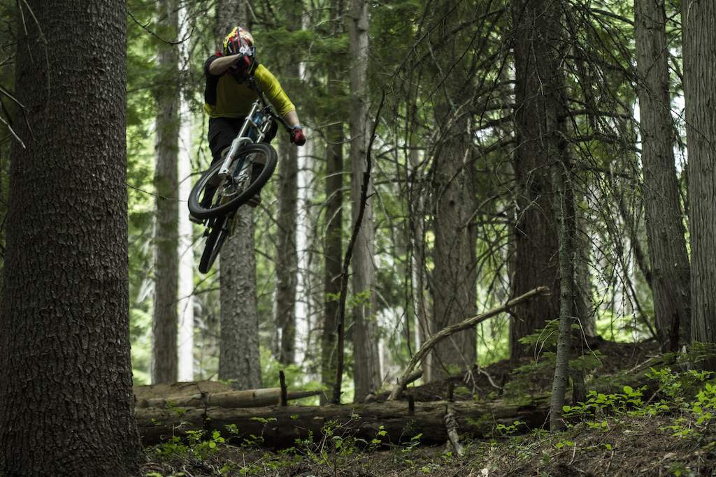 Mike Hopkins crushing it during the filming of Loam Factory.