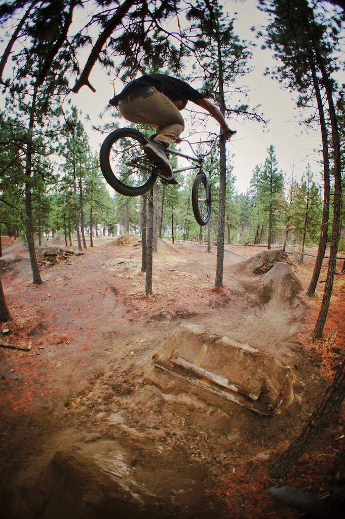 Jason Moyer boosting big on the newly rebuilt jumps. No one else goes this high.