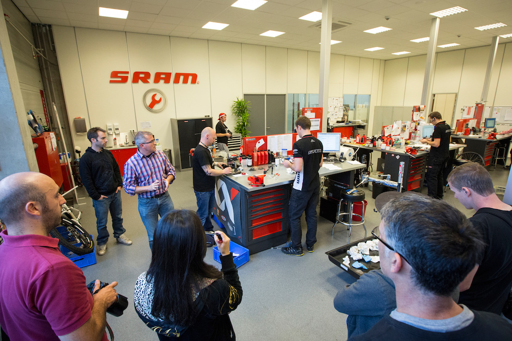 SRAM XX1 at their DTC facility in Schweinfurt, Germany.
Photo by Sebastian Schieck.