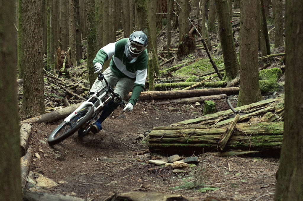 Photo by Brock Anderson. Rolling through berms.