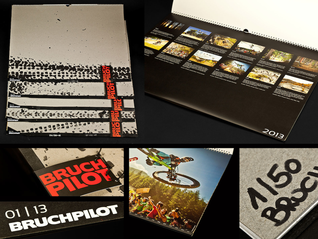 This year we made it happen and produced a big DIN A2 calendar of my best shots from the last two years. It's limited to 50 pcs. And each one got a custom cover over which I rode my bike with the tires painted black. :)

www.facebook.com/BruchpilotRacing
