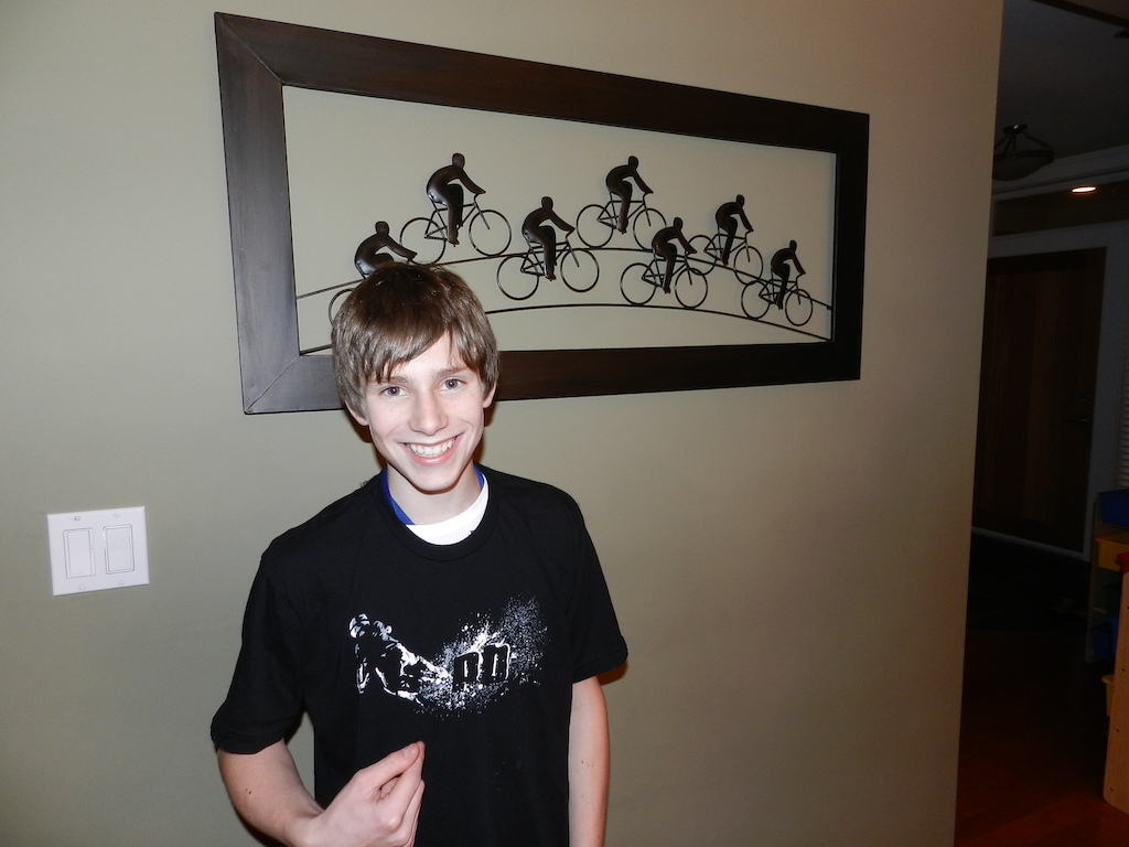 Logan won the Tuesday Raffle after the cyclocross session. Thank you to Pink bike for their support.
PinkBike Rocks