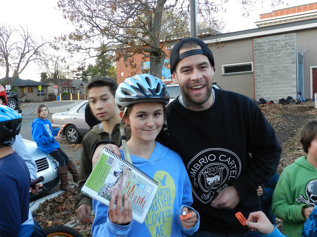 Julia wins the biking map book from Freak Maps and a big thanks to Jordie Lunn for supporting our program.