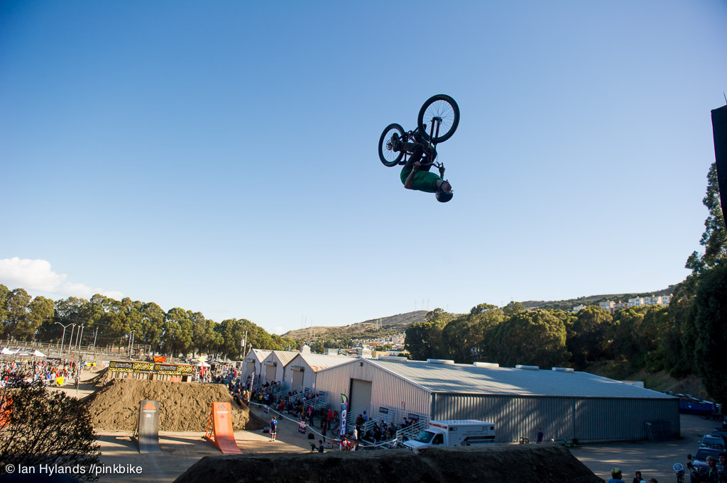 Reece backflipping the stepdown for the first time in practice.