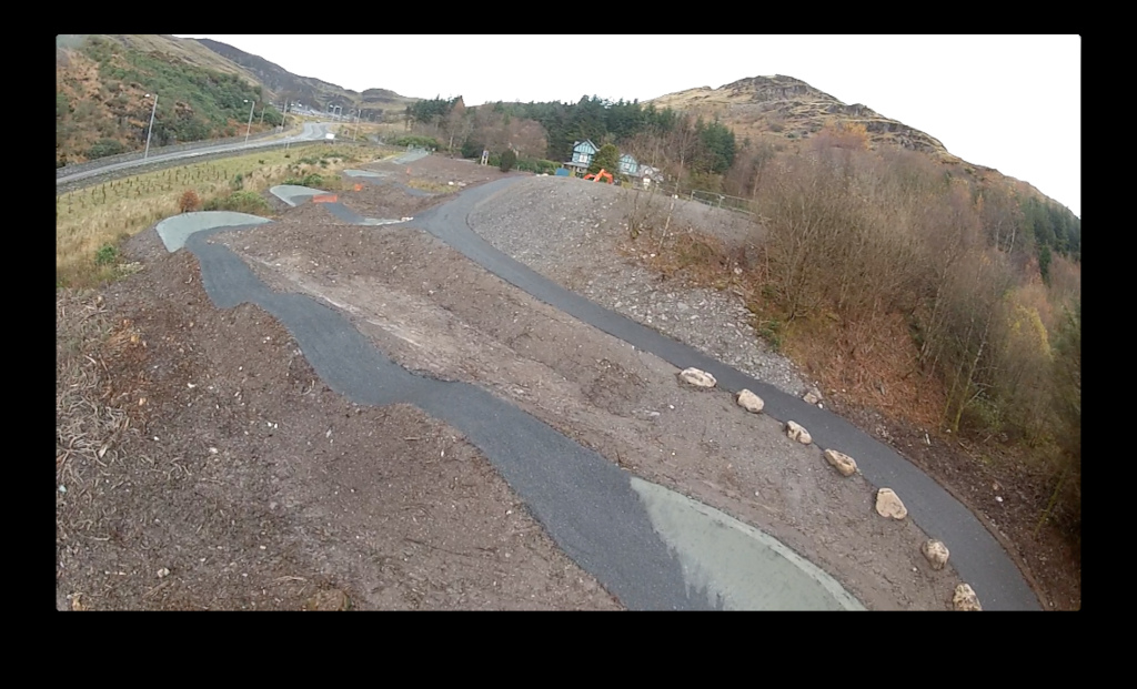 New Jump track at Antur Stiniog Dwon hill centre, Ffestiniog North Wales