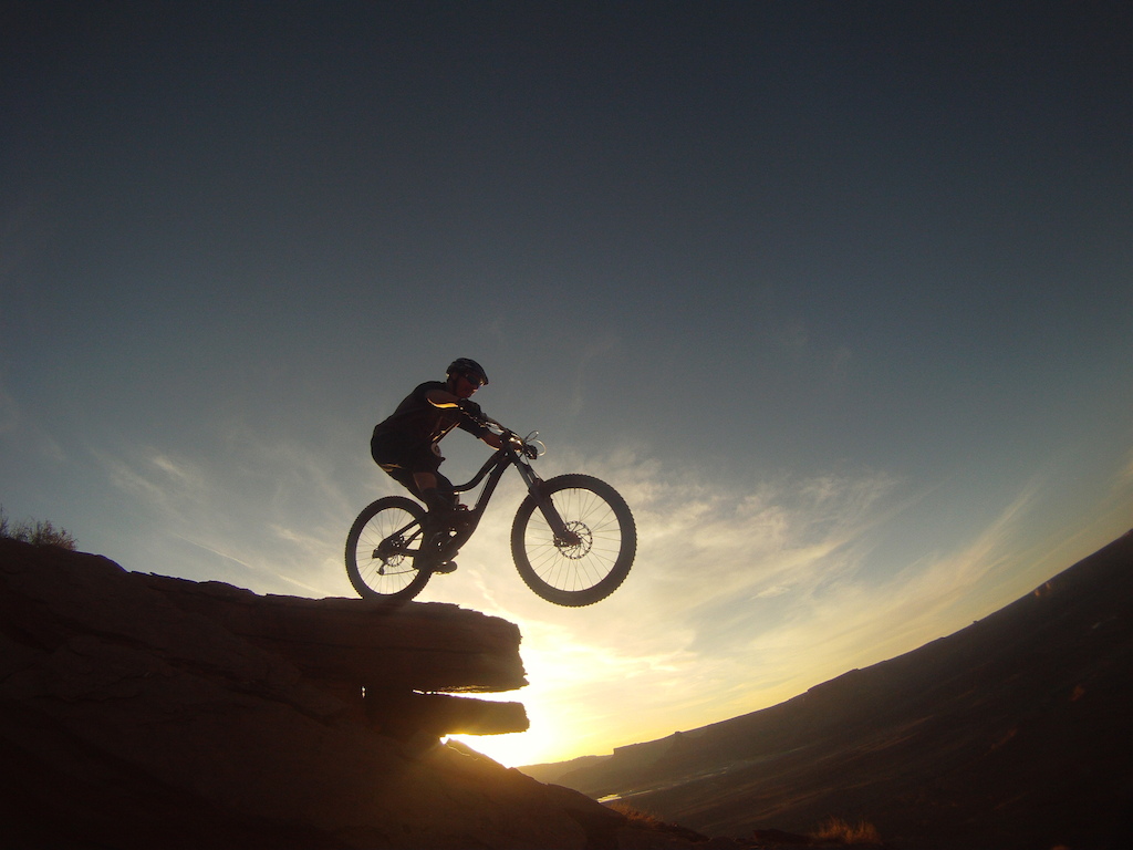 Late afternoon ride on Minesweeper in Moab Ut. Shot by my lovely Wife.