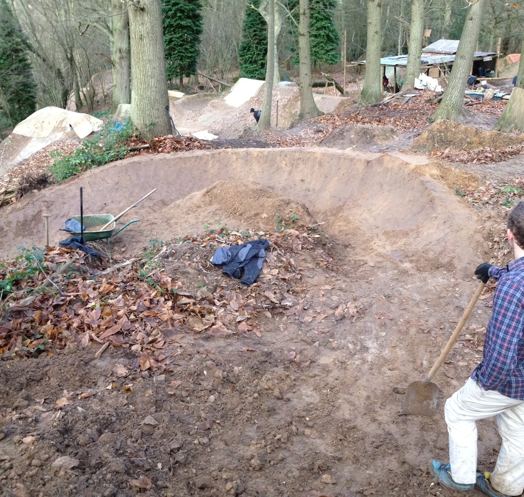 New berm in the trick jump line