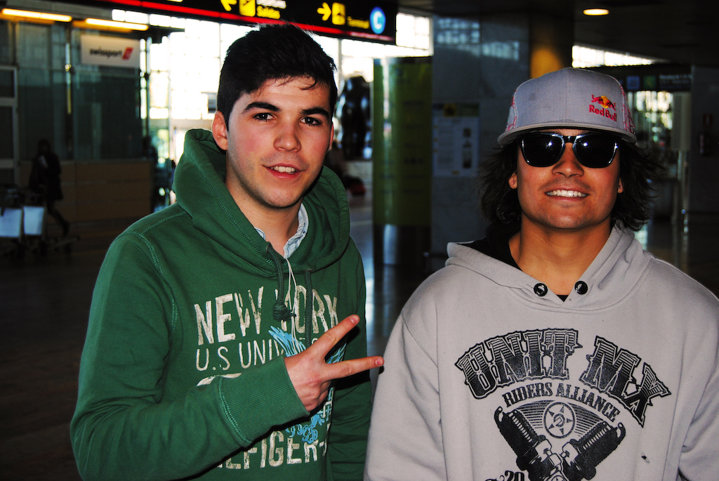 Me and Andreu Lacondeguy in Barcelona airport. Amazing :D