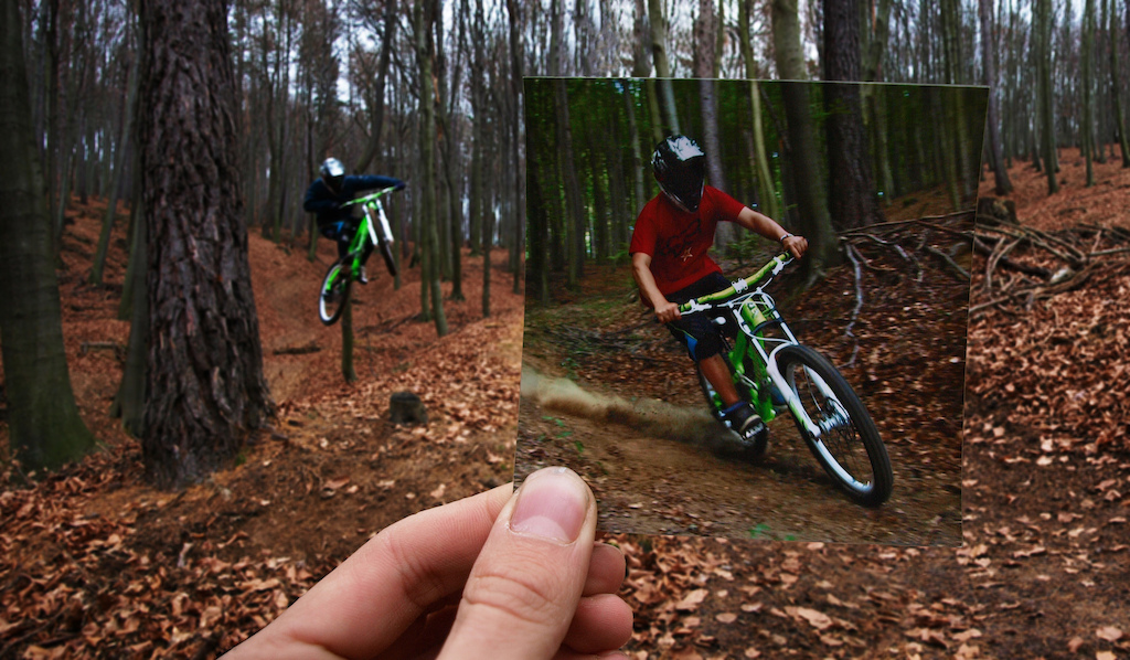 My friend shredding his favorite trail last summer. That was an awesome day, it stayed in my mind as a bright memory and as a picture on this piece of paper. Time passes, memories fade, and we keep riding, building and cleaning trails. That is how we show our love to the trails in Slovakia (from Love your Trail Contest by Anthill Films)