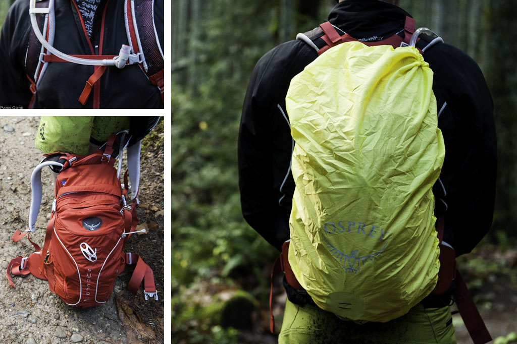 Definitely a pack for wet weather! The rain fly works well, and the pack itself is capable of swallowing as much gear as you are willing to carry. The magnetic clip on the sternum strap keeps the hose exactly where you want it.