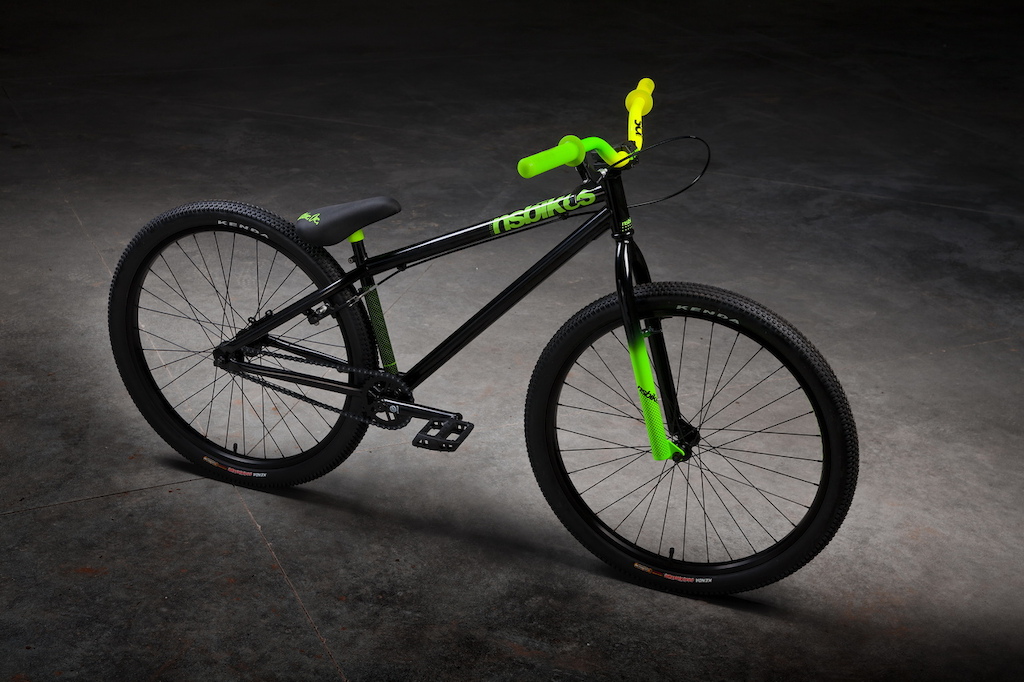 The 2013 Holy 2 features a cool upgrade - the Kenda Small Block 8 tires. As usual, this bike's heart is the rock-solid NS frame with compact geometry and cromoly fork that is made to last. The bike looks the part too, with our trademark Lemon Lime paint scheme.

To learn more about our 2013 dirt bikes go to:http://nsbikes.com/2013-ns-dirt-bikes,306,pl.htm

Check out more pictures and the full specs of the bike on http://www.nsbikes.com/2013