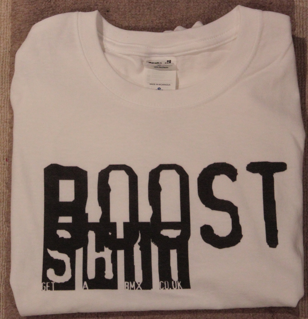 Boost Shit t.shirt. Made to order. £15 including postage, Flow DVD and stickers.