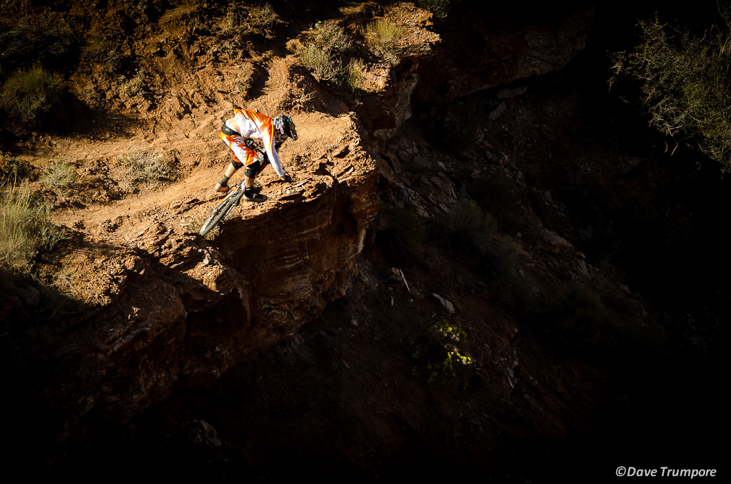 Kyle Strait: Shoulder buzz into the abyss during his first run at the Red Bull Rampage.

Copyright: Dave Trumpore
www.davetrumporephoto.com