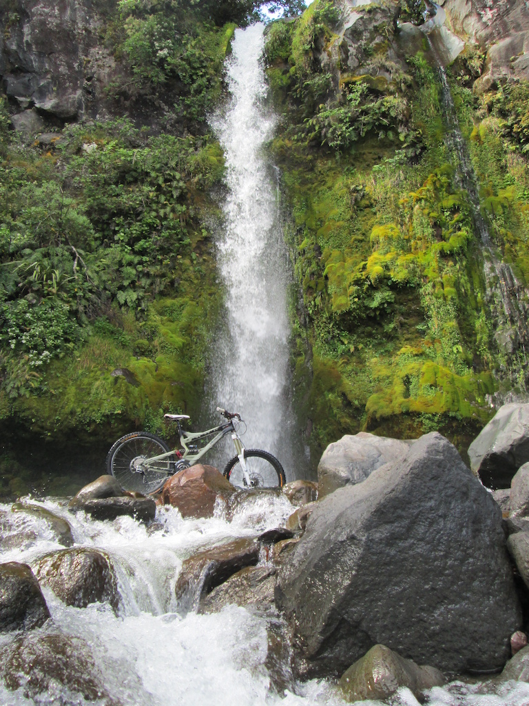 Waterfall near mount Taranaki