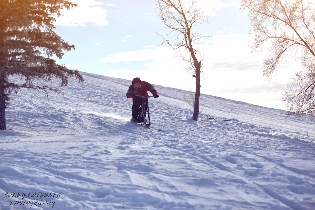 Snow Biking! Thanks to Zach for the photo