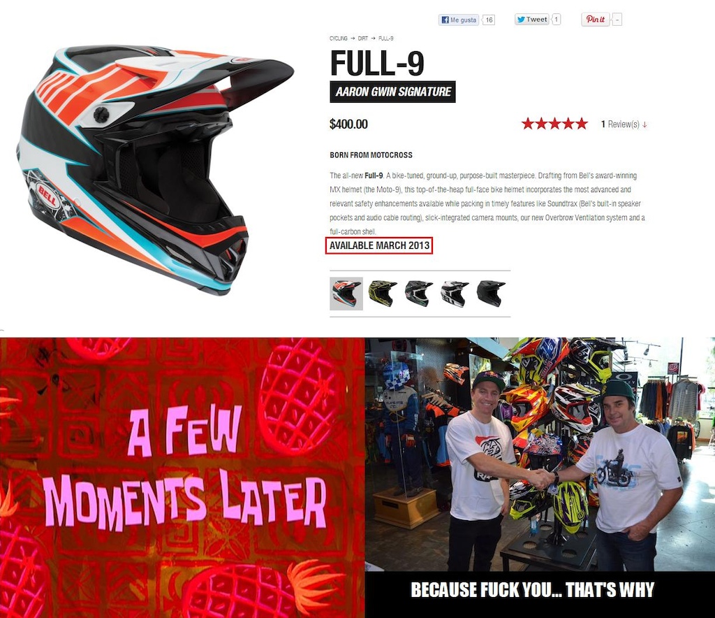 nothing against Gwin... but it's not ok to wear another helmet when the Aaron Gwin signature isn't even available :lol: