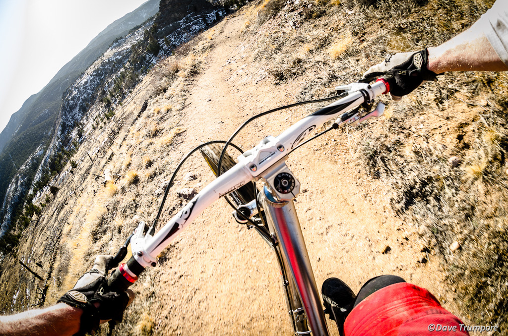 Messing around with a POV setup for my DSLR.  The trails are running awesome in Colorado and it's mid Jan.