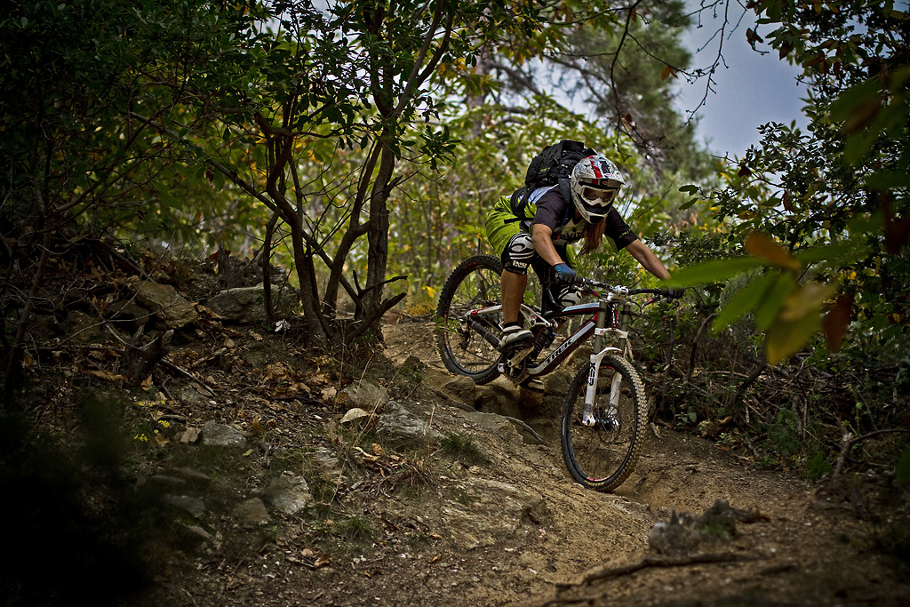 Michèle enjoying the autumn in Finale Ligure pic 
pic by Ben Heim