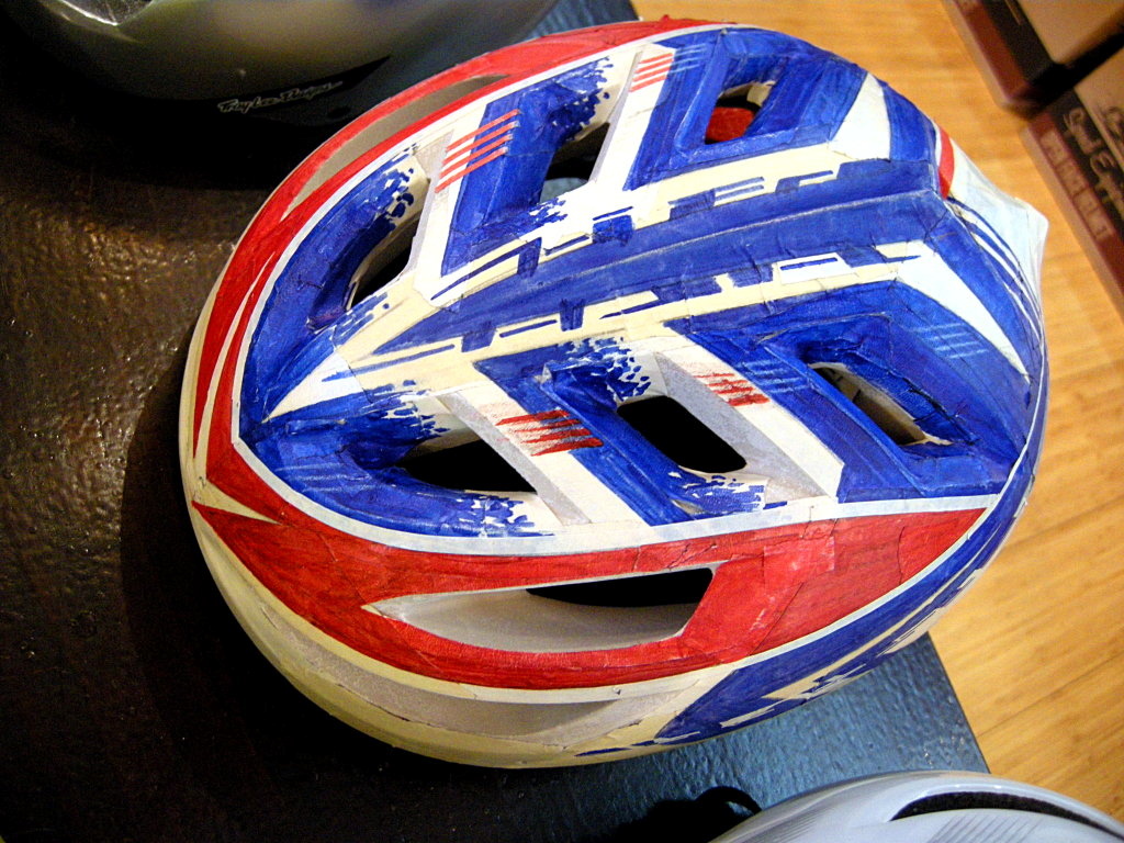 Troy Lee Designs A1 helmet proto used for graphic and shaping exercises.