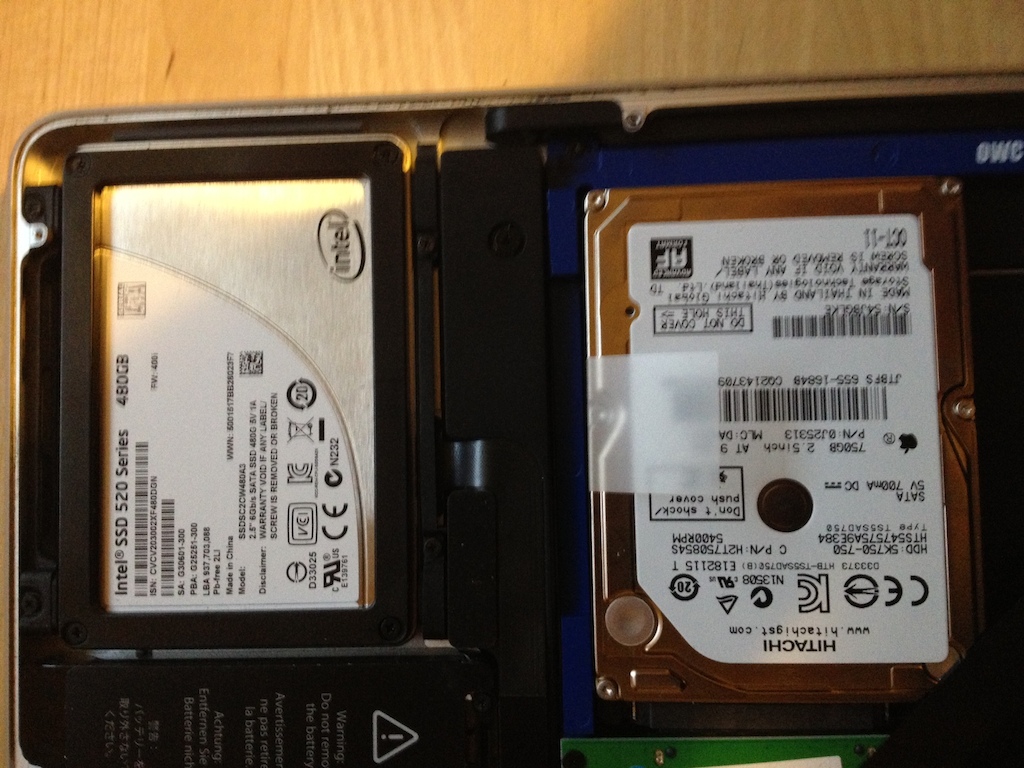 Swap out CDROM with additional 750GB hd