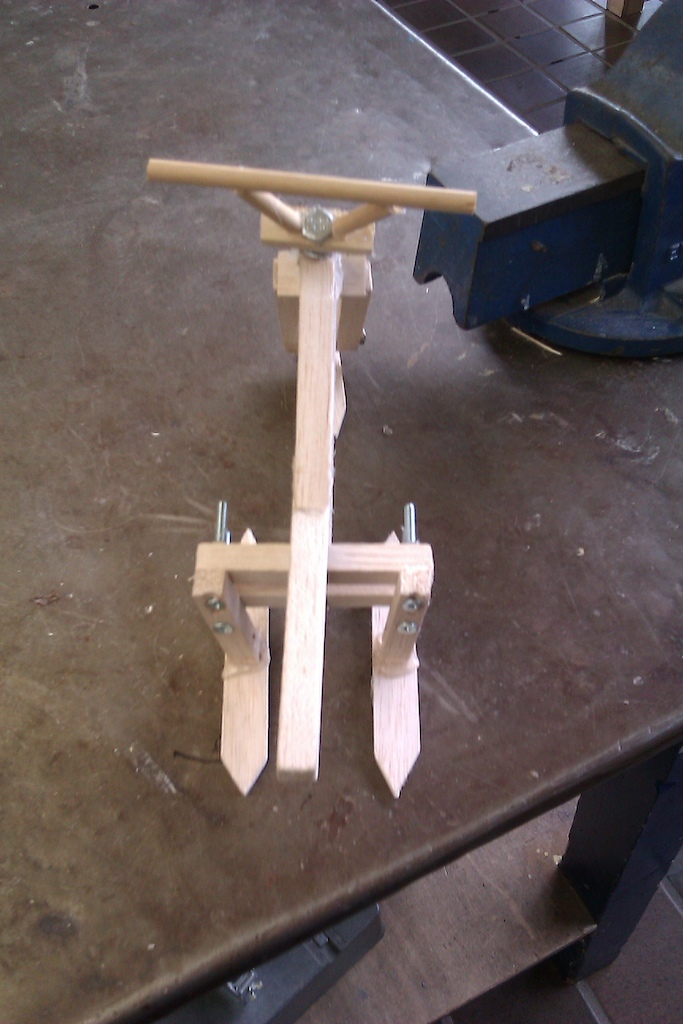 Wooden model for a ski bike Im making for my GCSE design project.