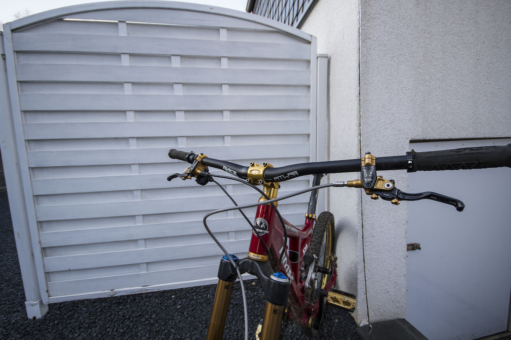 my bar with custom (diy) gold m4 levers