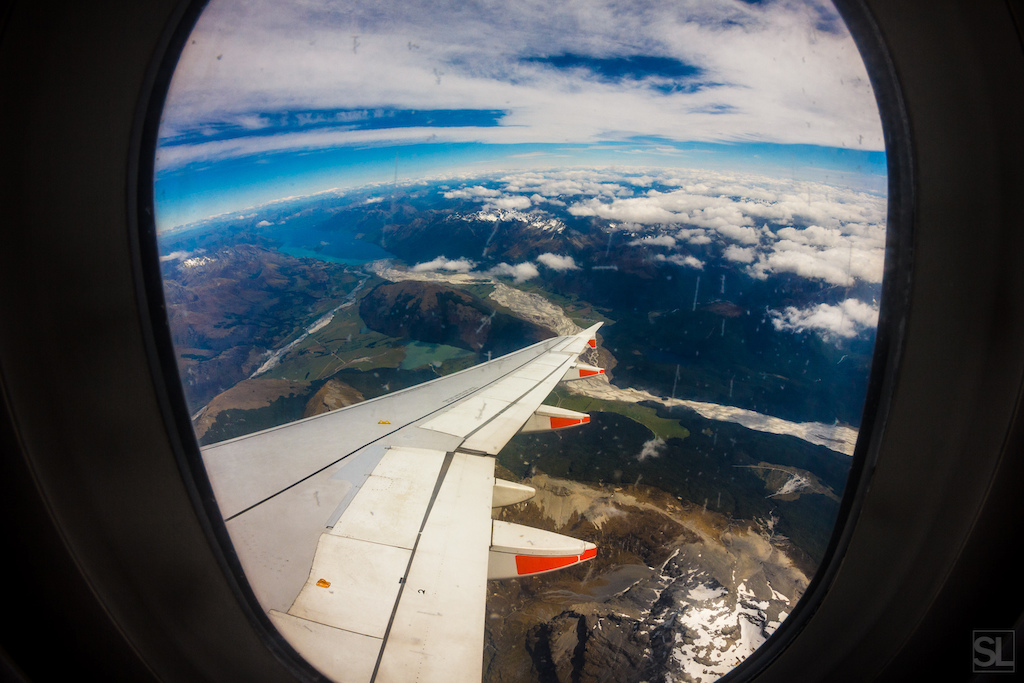flying over NZ