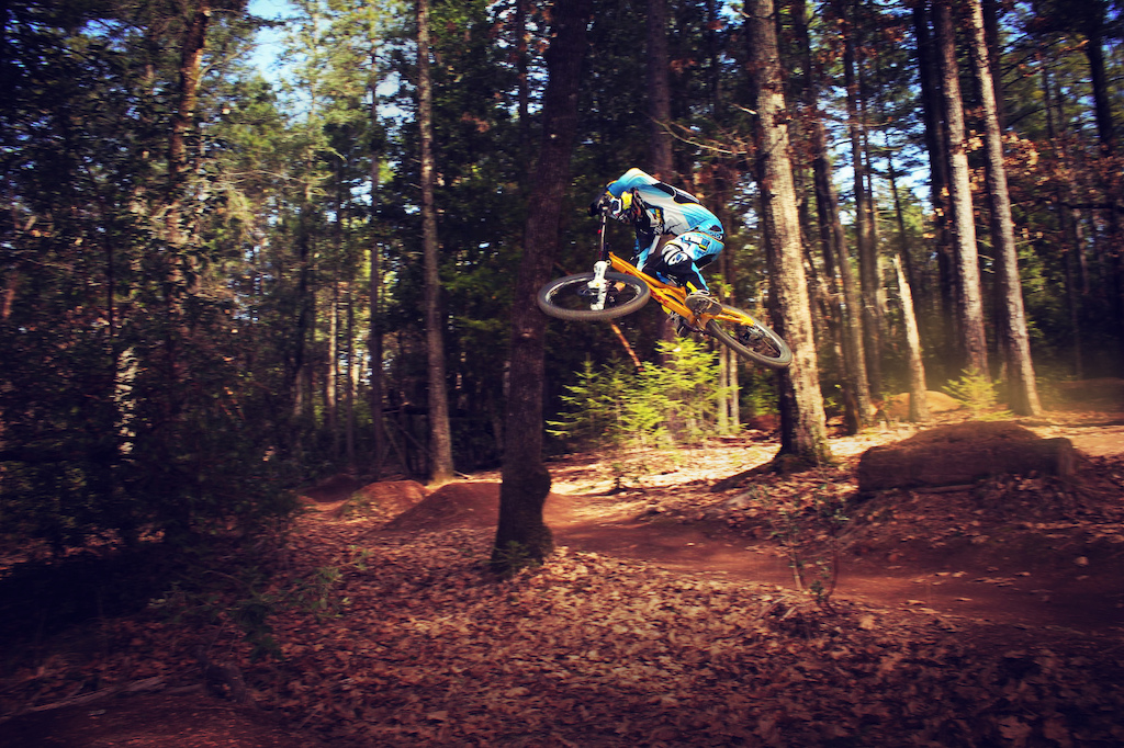 Riding in the new race kit from O'Neal. Photo: Taylor DeMan