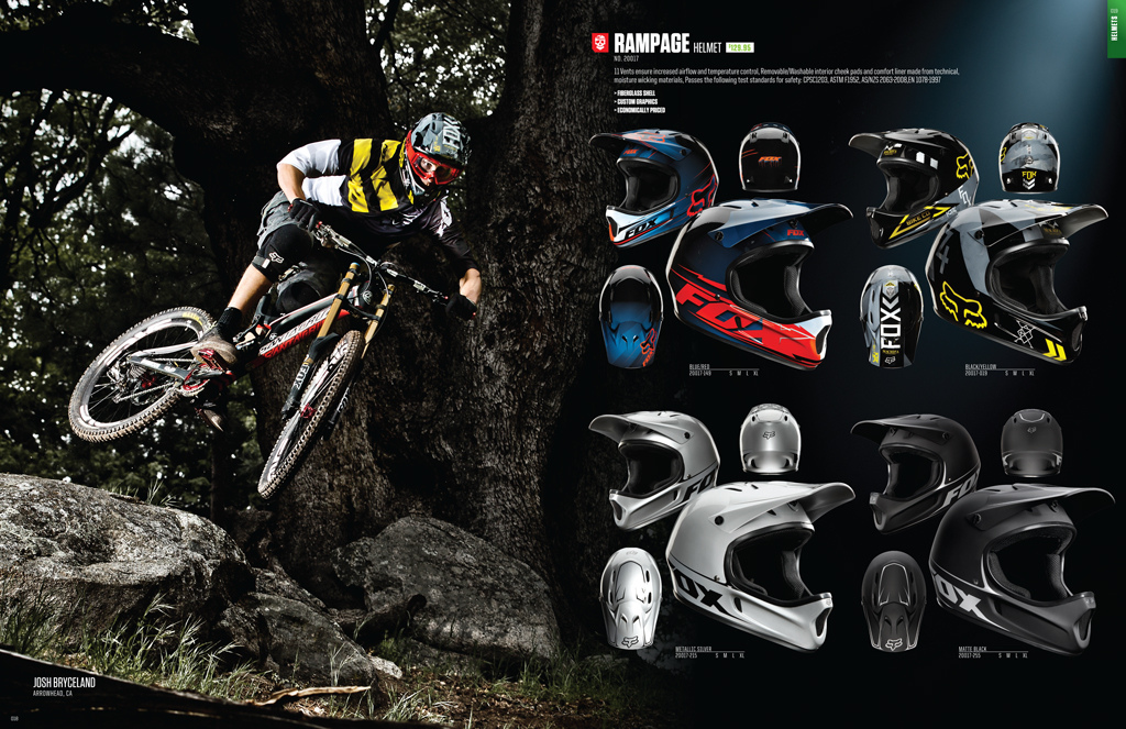 2013 Fox MTB Gear - Rampage Helmets
